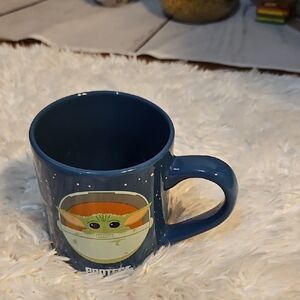 Star Wars The Mandalorian Grogu Baby Yoda Coffee Mug Protect Attack‎ Navy 14 0z